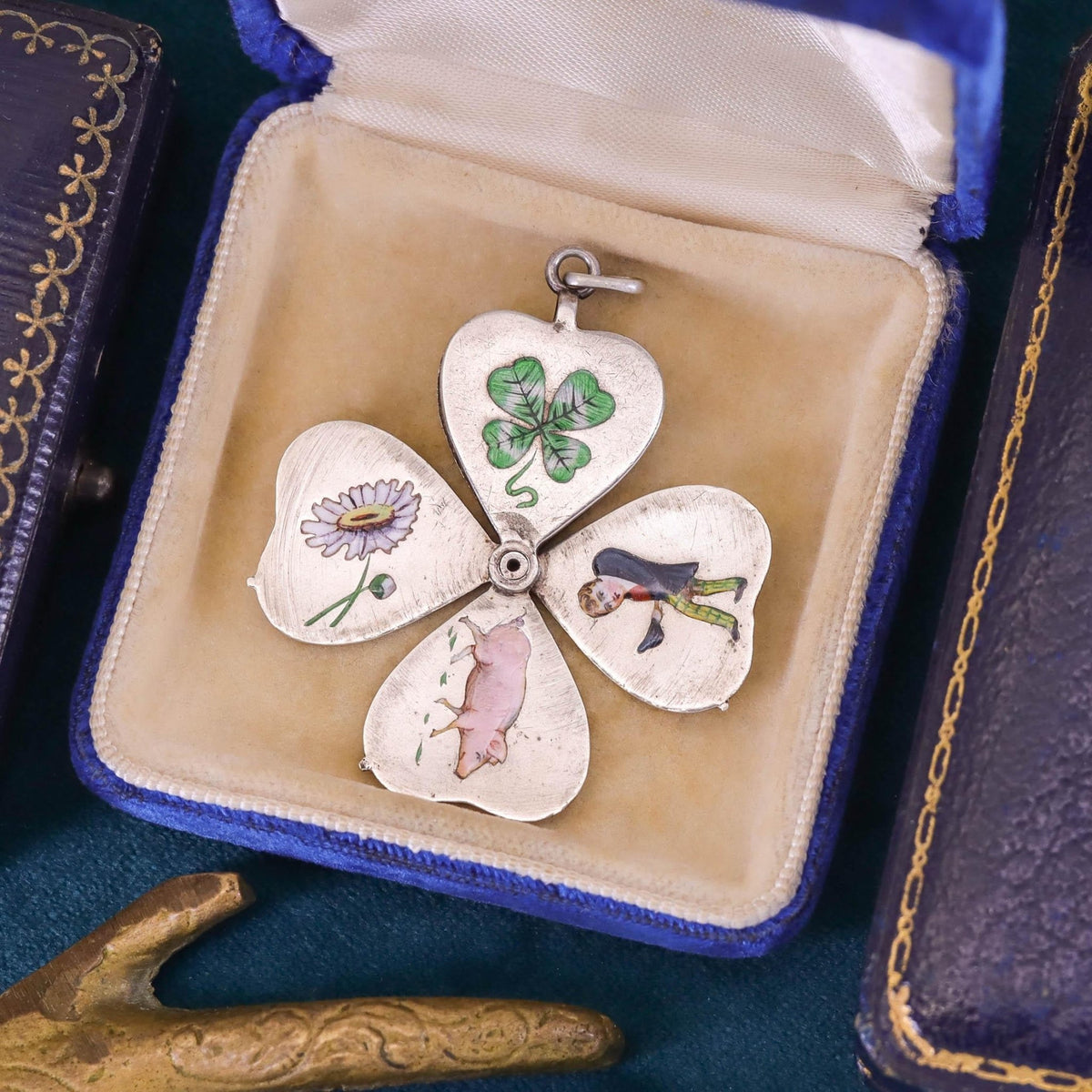 Antique French Lucky Charm Pendant of Coin Silver - Trademark Antiques