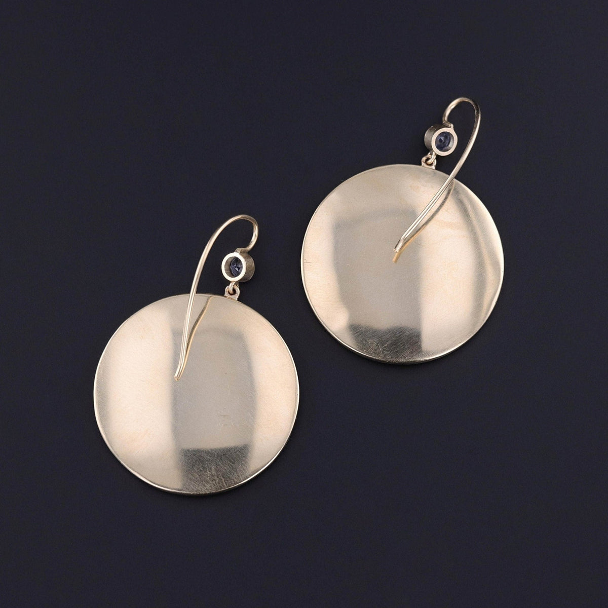 Antique French Revolution Button Earrings of 14k Gold - Trademark Antiques