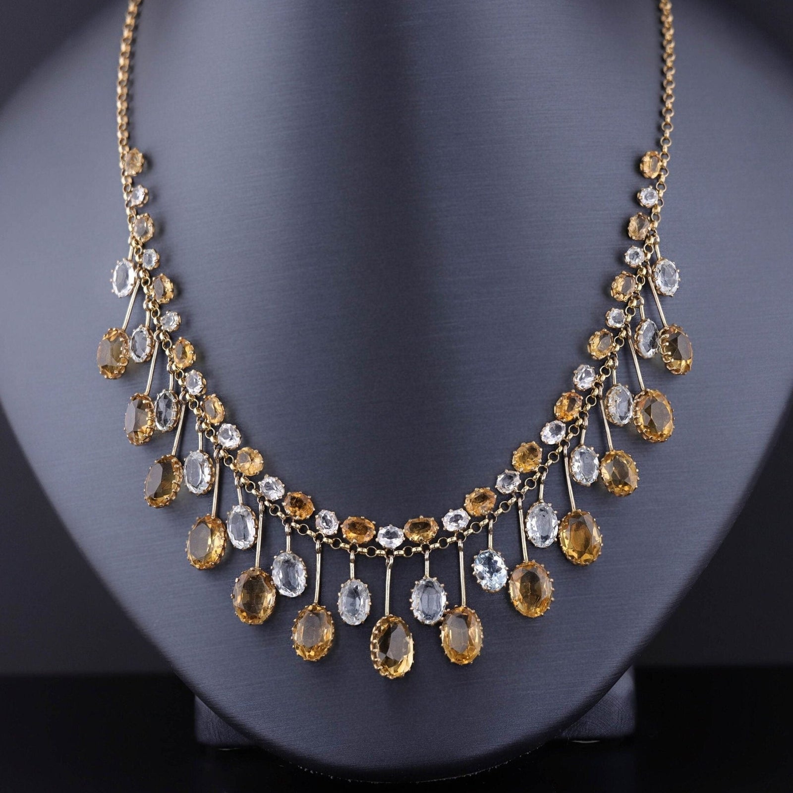 Antique Fringe Necklace of 15ct Gold - Trademark Antiques