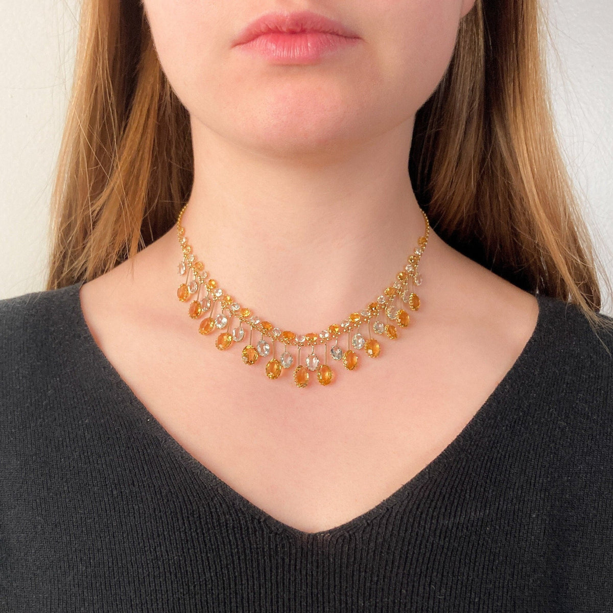 Antique Fringe Necklace of 15ct Gold - Trademark Antiques