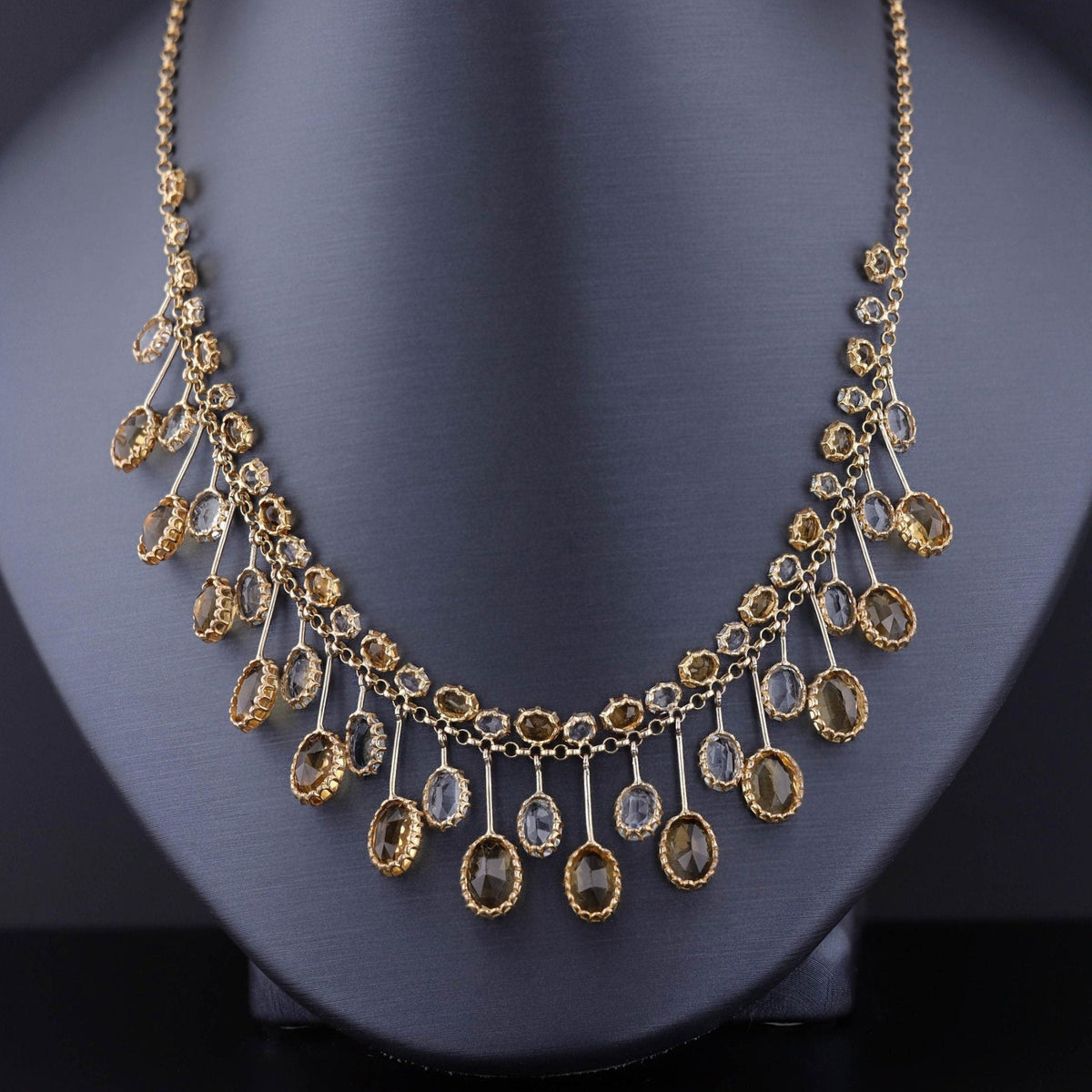 Antique Fringe Necklace of 15ct Gold - Trademark Antiques