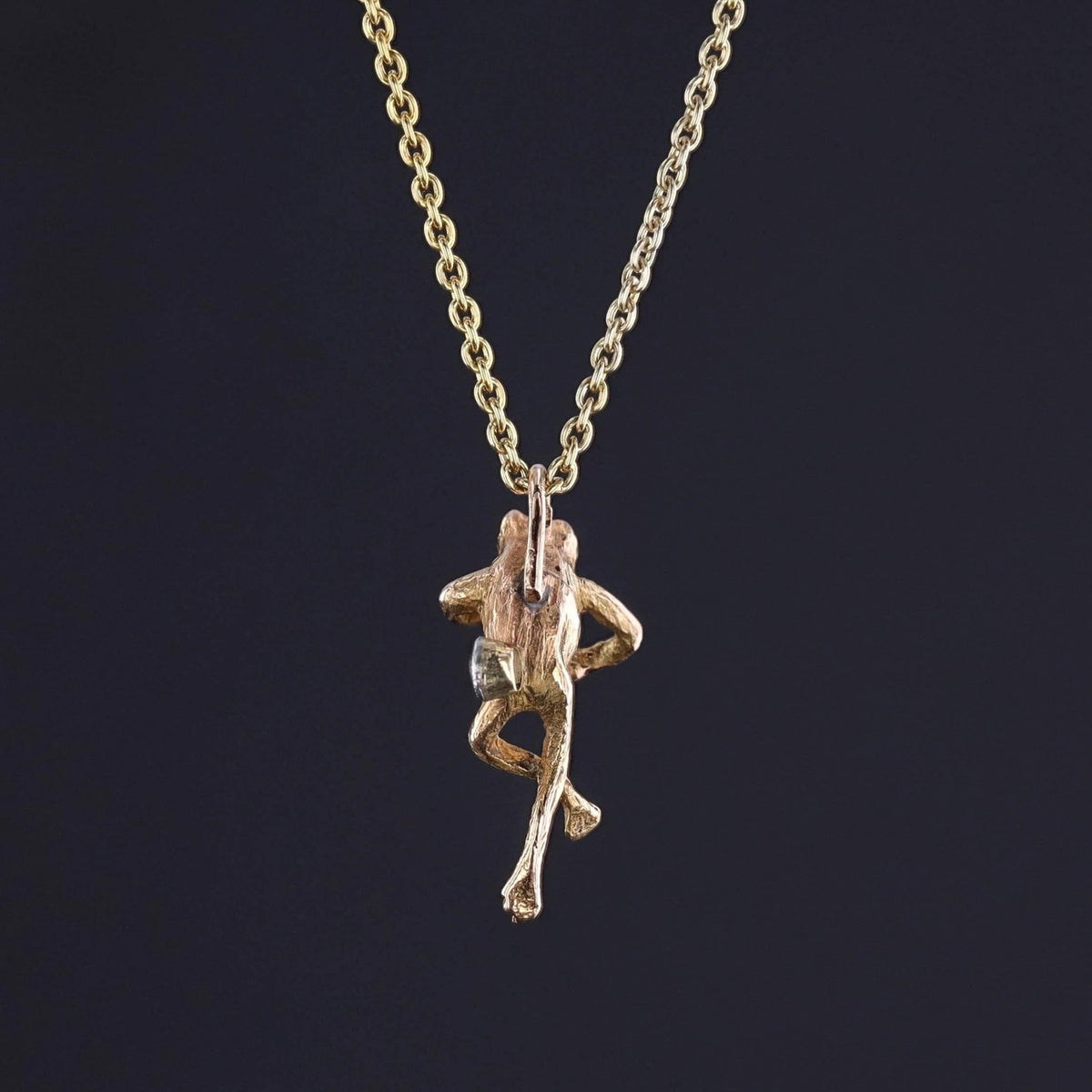 Antique Frog Necklace of 18k Gold - Trademark Antiques