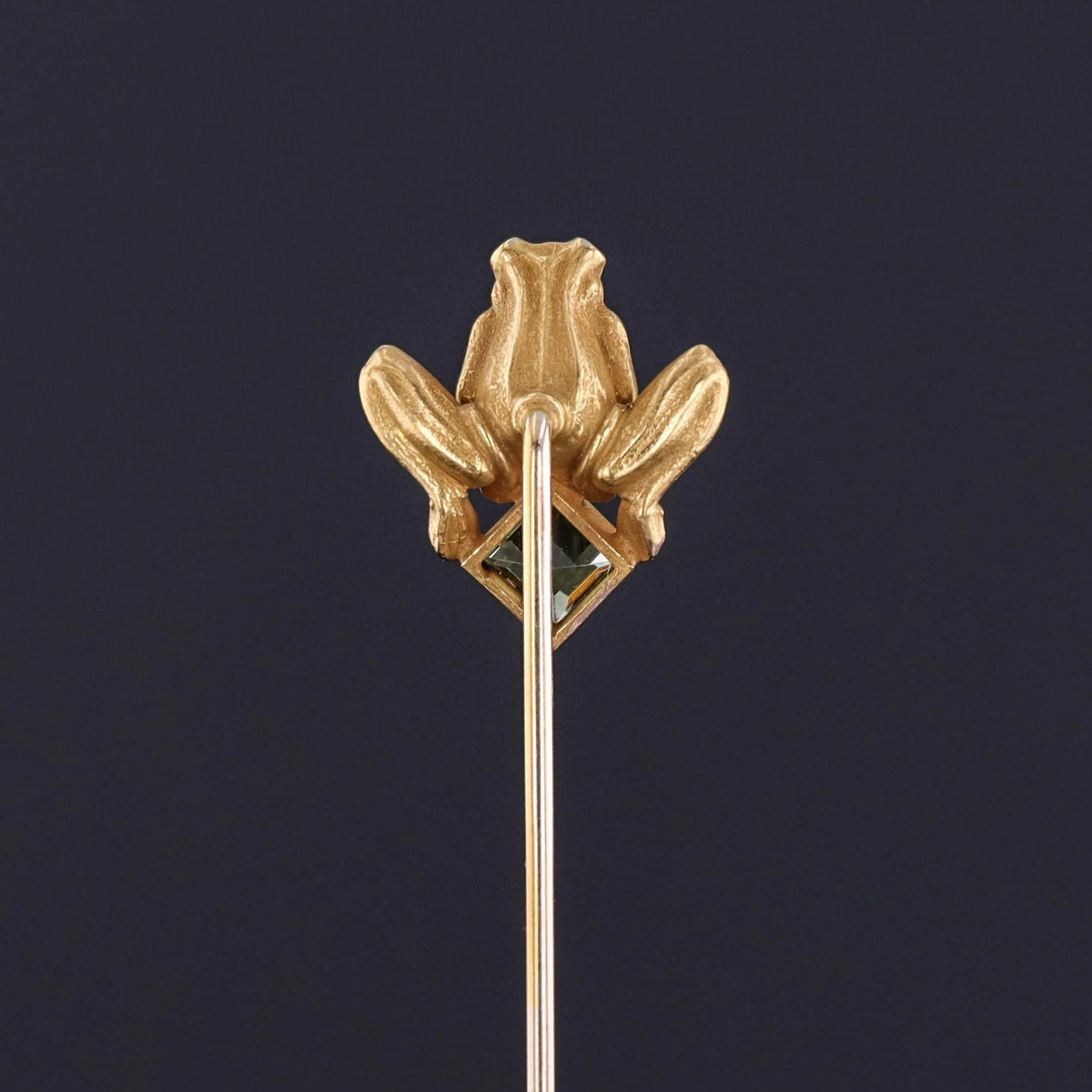 Antique Frog Stickpin of 18k and 14k Gold - Trademark Antiques