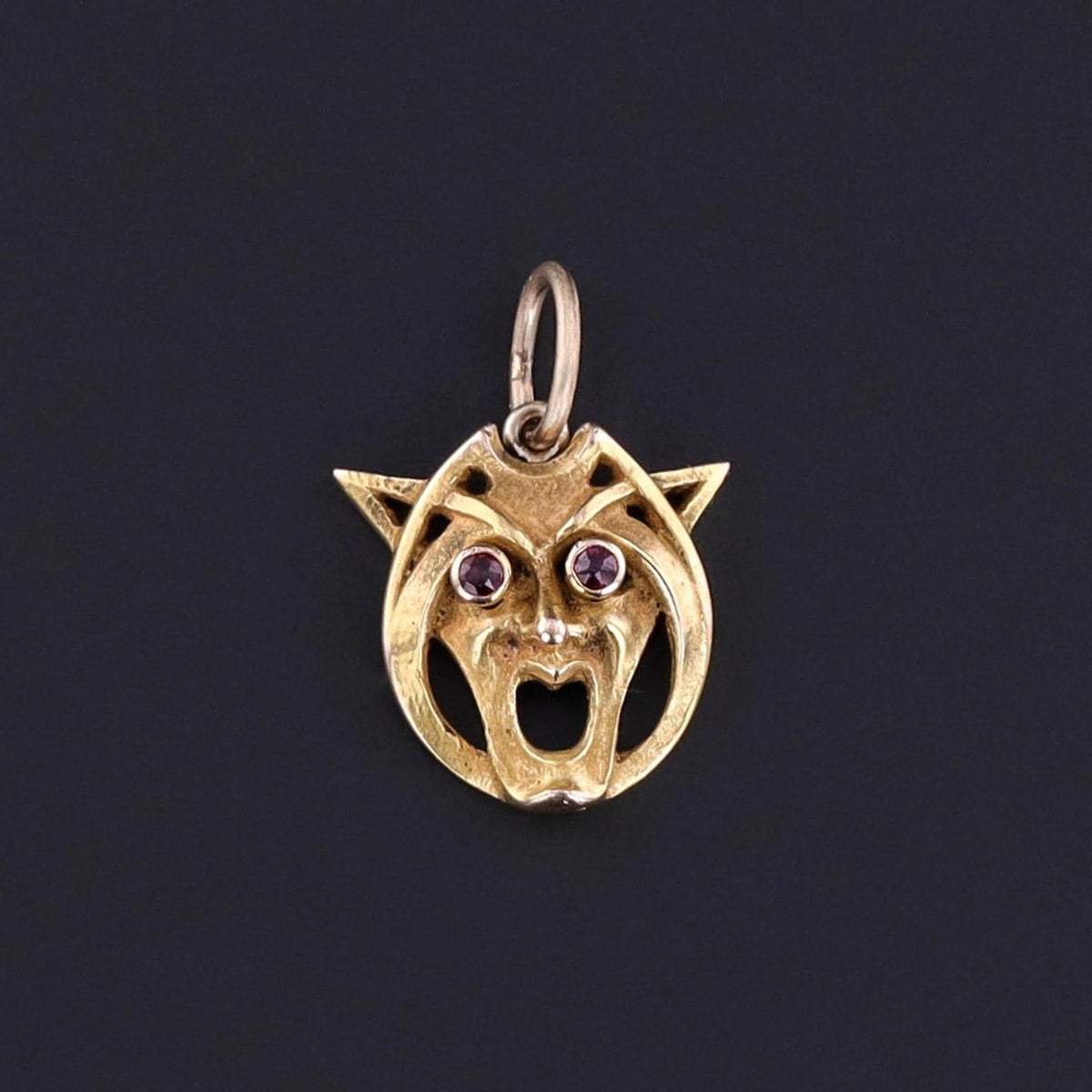 Antique Gargoyle Charm of 18k Gold - Trademark Antiques