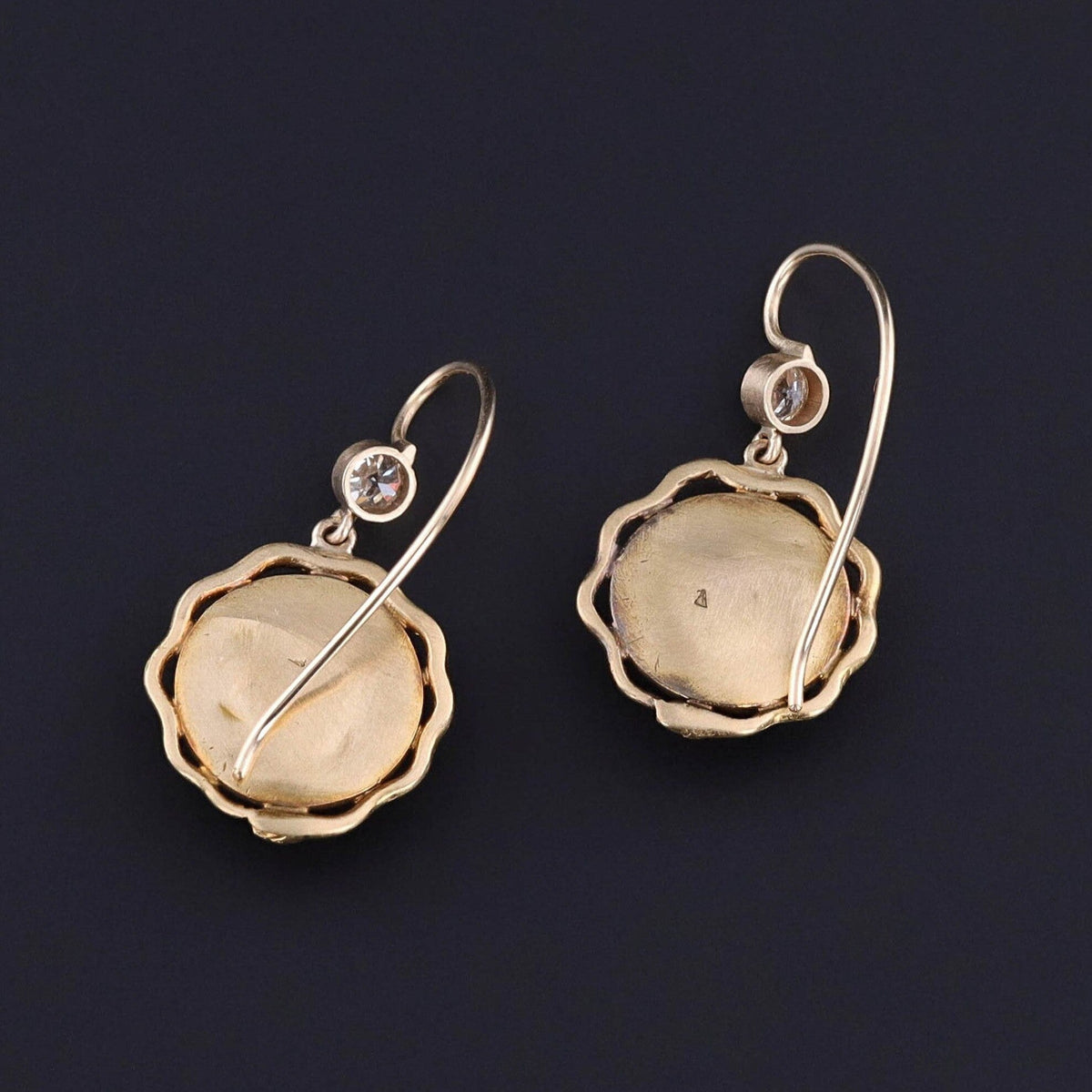 Antique Garnet and Diamond Snake Earrings - Trademark Antiques