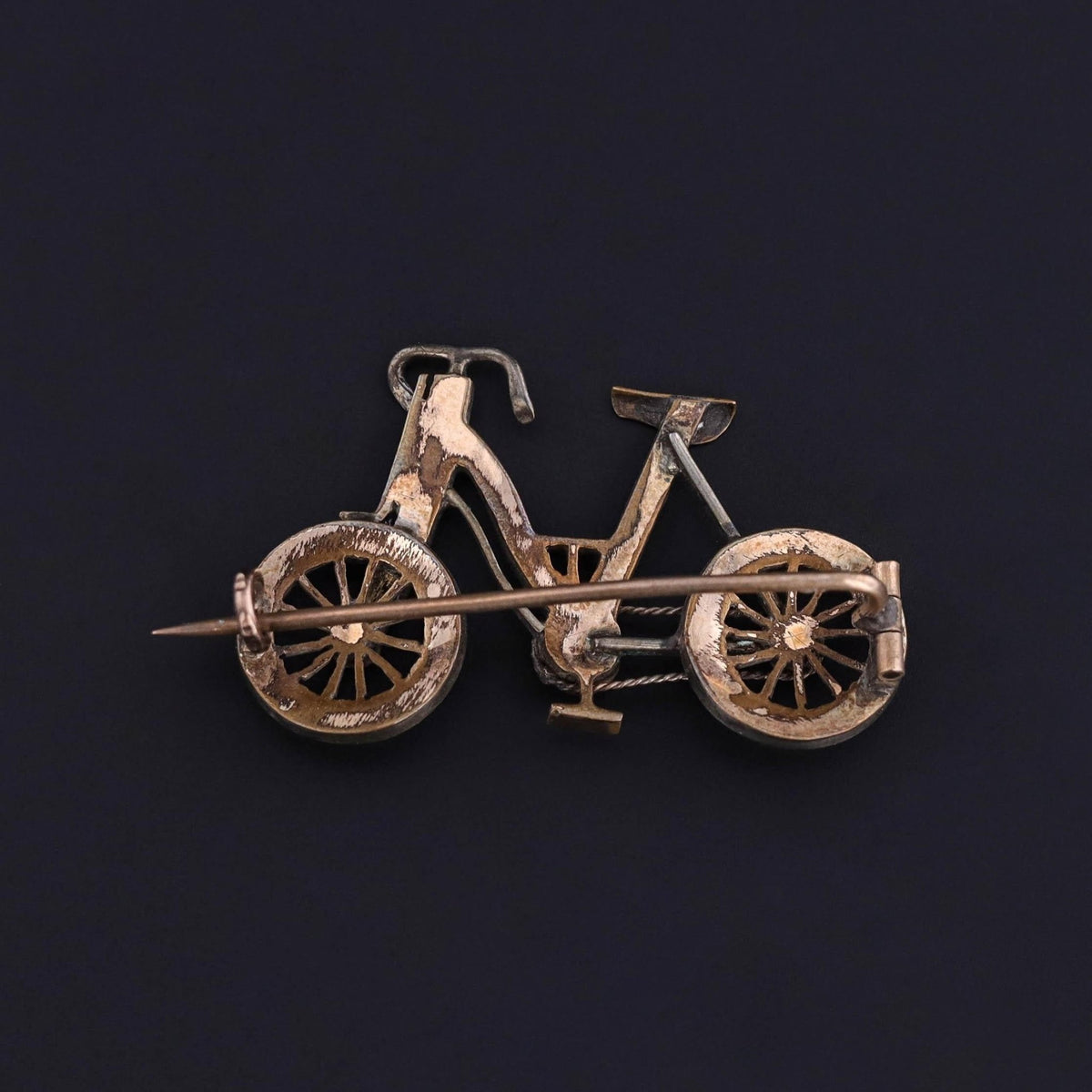 Antique Garnet Bicycle Brooch - Trademark Antiques