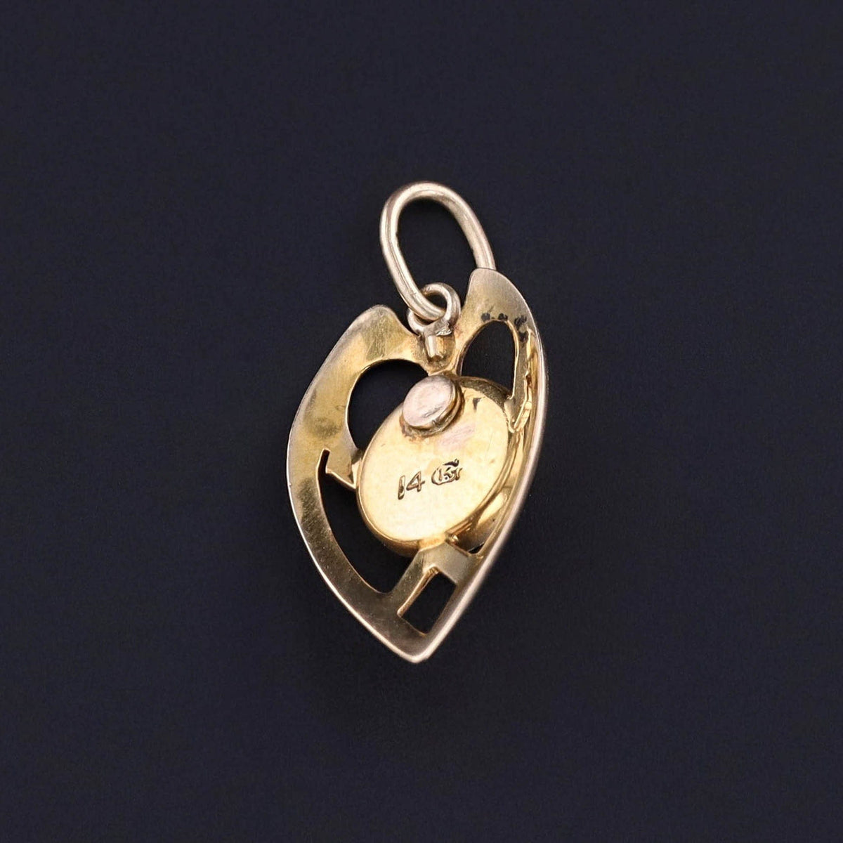 Antique Garnet Charm of 14k Gold - Trademark Antiques