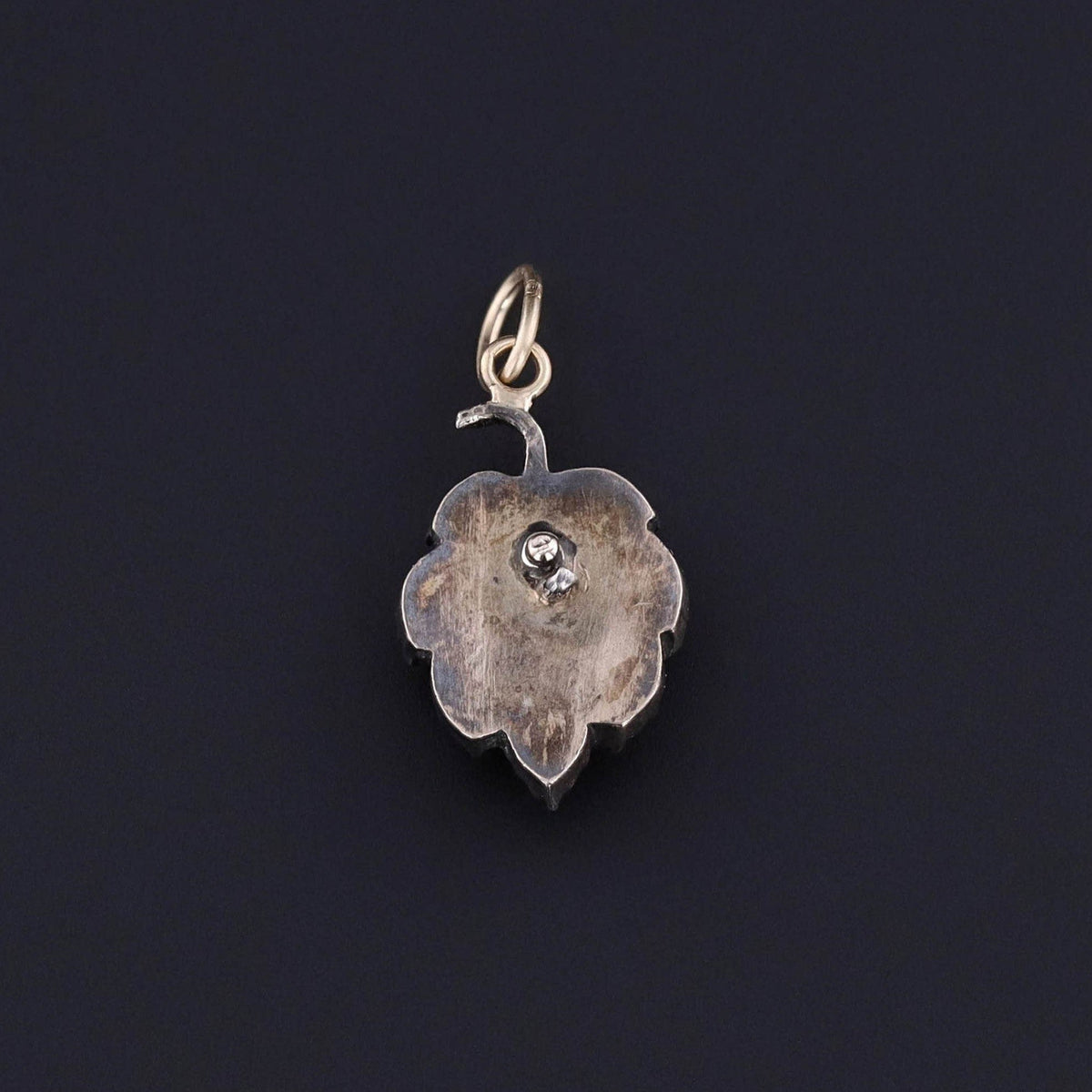 Antique Garnet Leaf Charm - Trademark Antiques