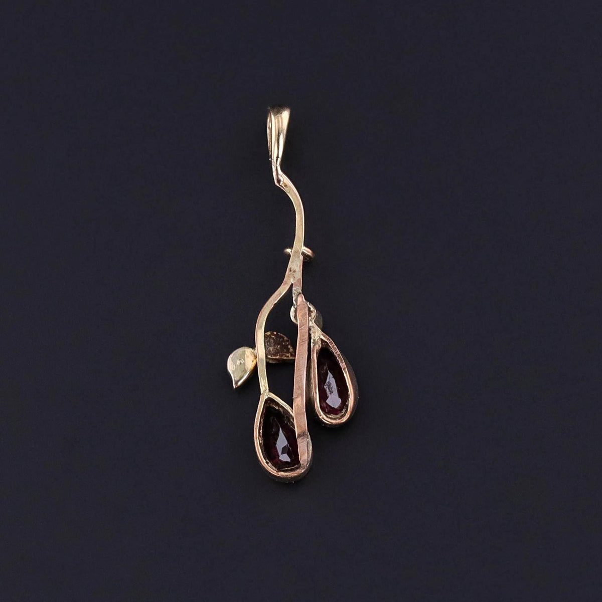 Antique Garnet Pendant 14k Gold - Trademark Antiques