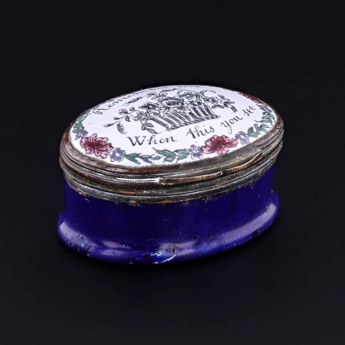Antique Georgian Enamel Patch Box - Trademark Antiques