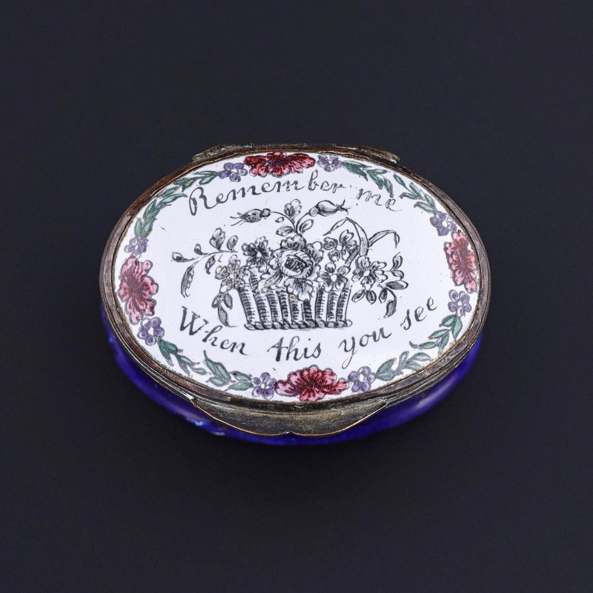 Antique Georgian Enamel Patch Box - Trademark Antiques