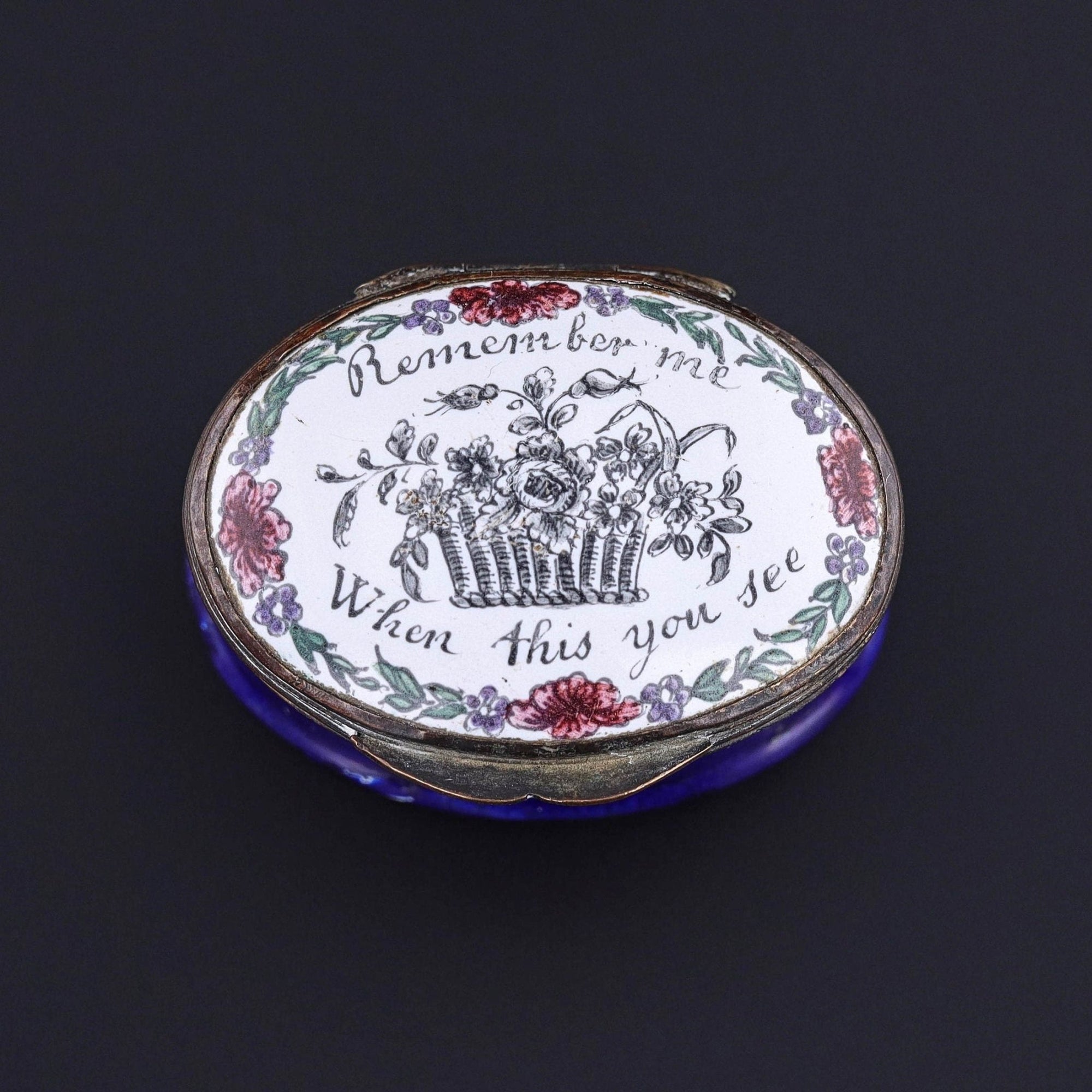Antique Georgian Enamel Patch Box - Trademark Antiques