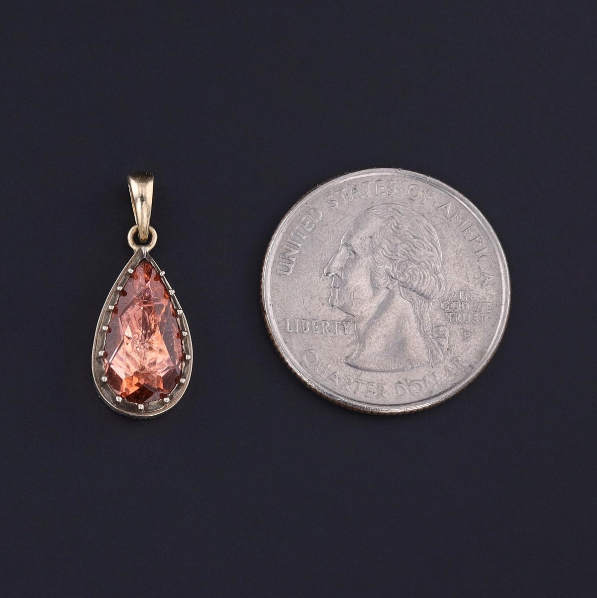 Antique Georgian Paste Pendant of 9ct Gold - Trademark Antiques