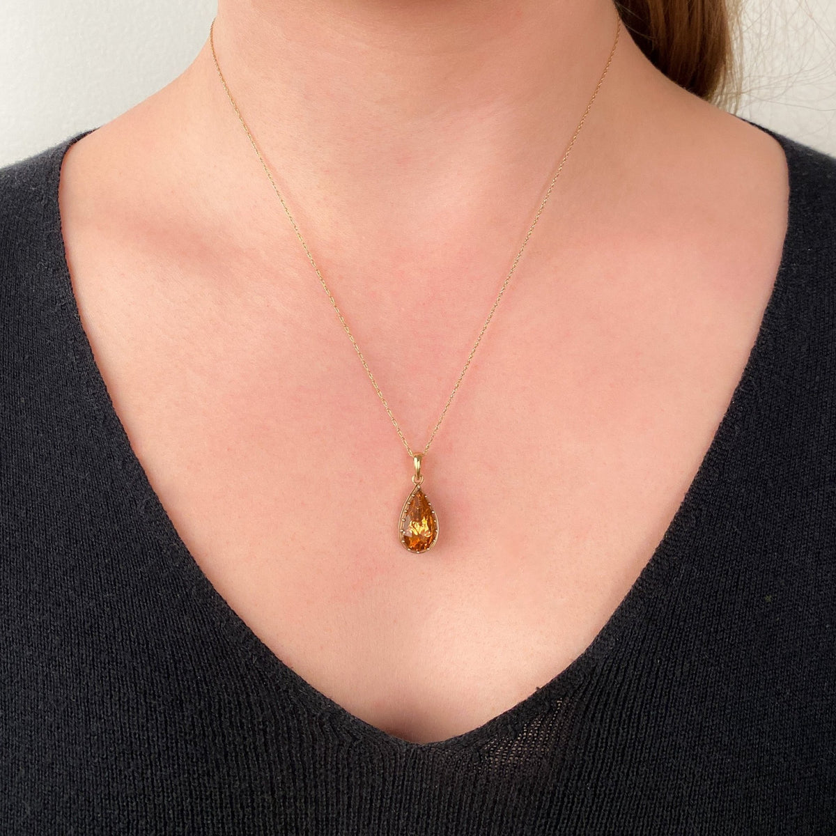 Antique Georgian Paste Pendant of 9ct Gold - Trademark Antiques