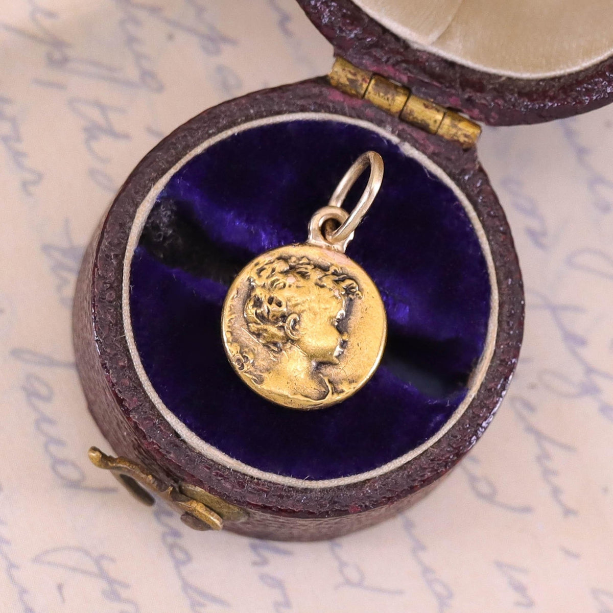 Antique Girl Charm of 14k Gold - Trademark Antiques