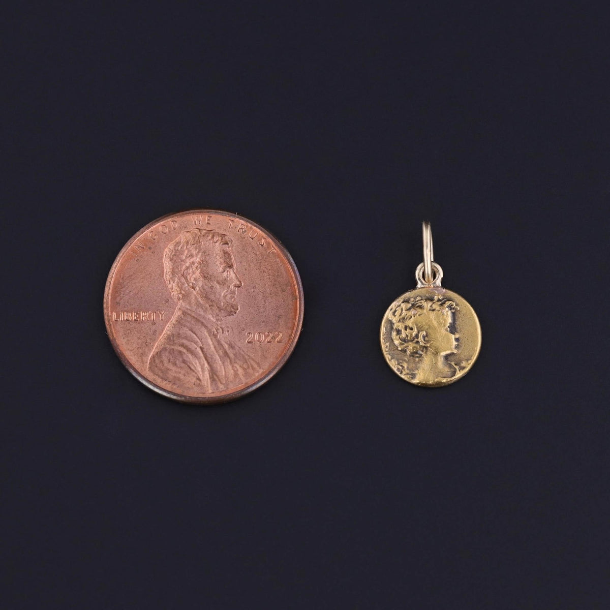 Antique Girl Charm of 14k Gold - Trademark Antiques