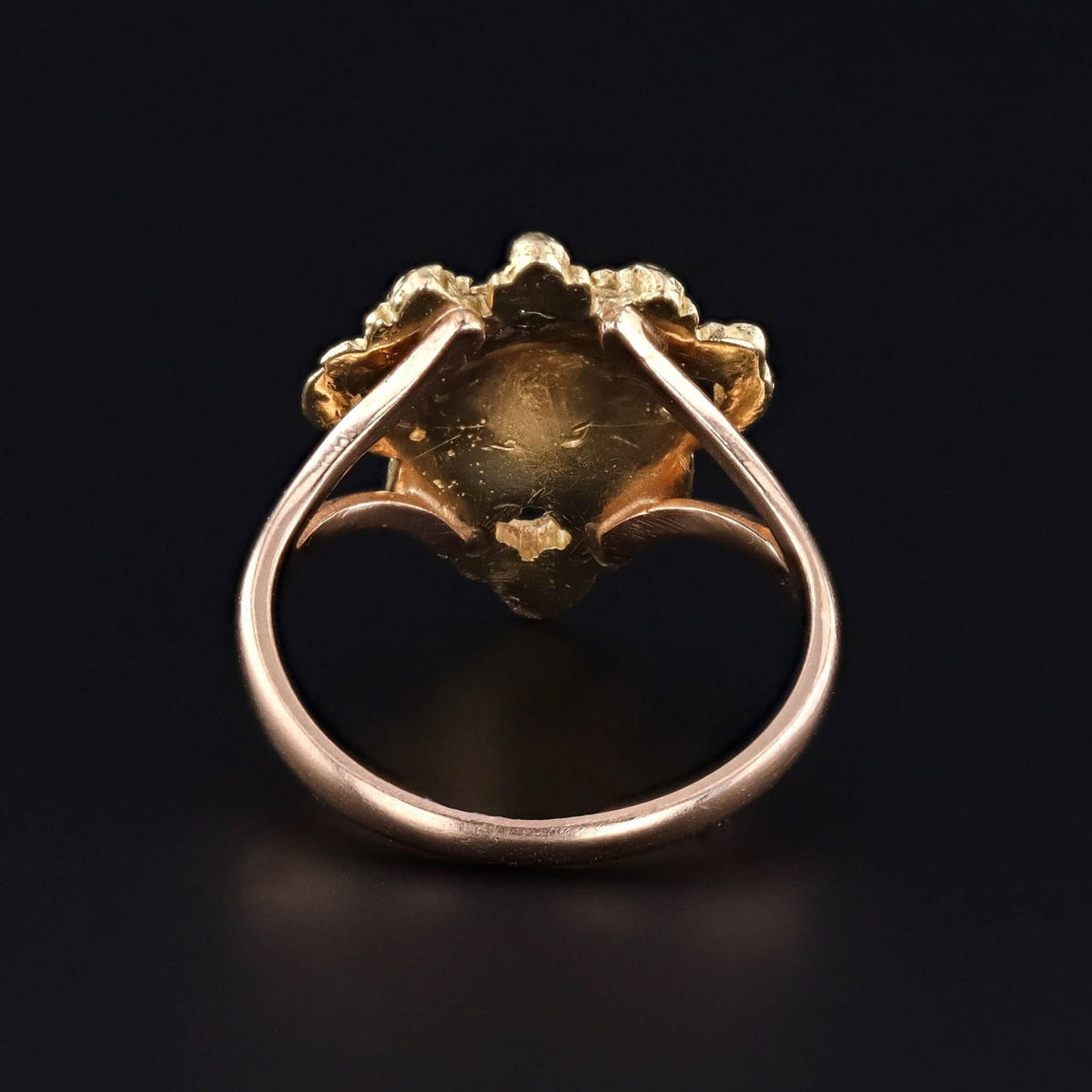 Antique Green Man Ring of 18k Gold - Trademark Antiques