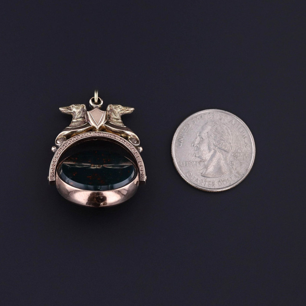 Antique Greyhound Dog Pendant of 10k Gold - Trademark Antiques