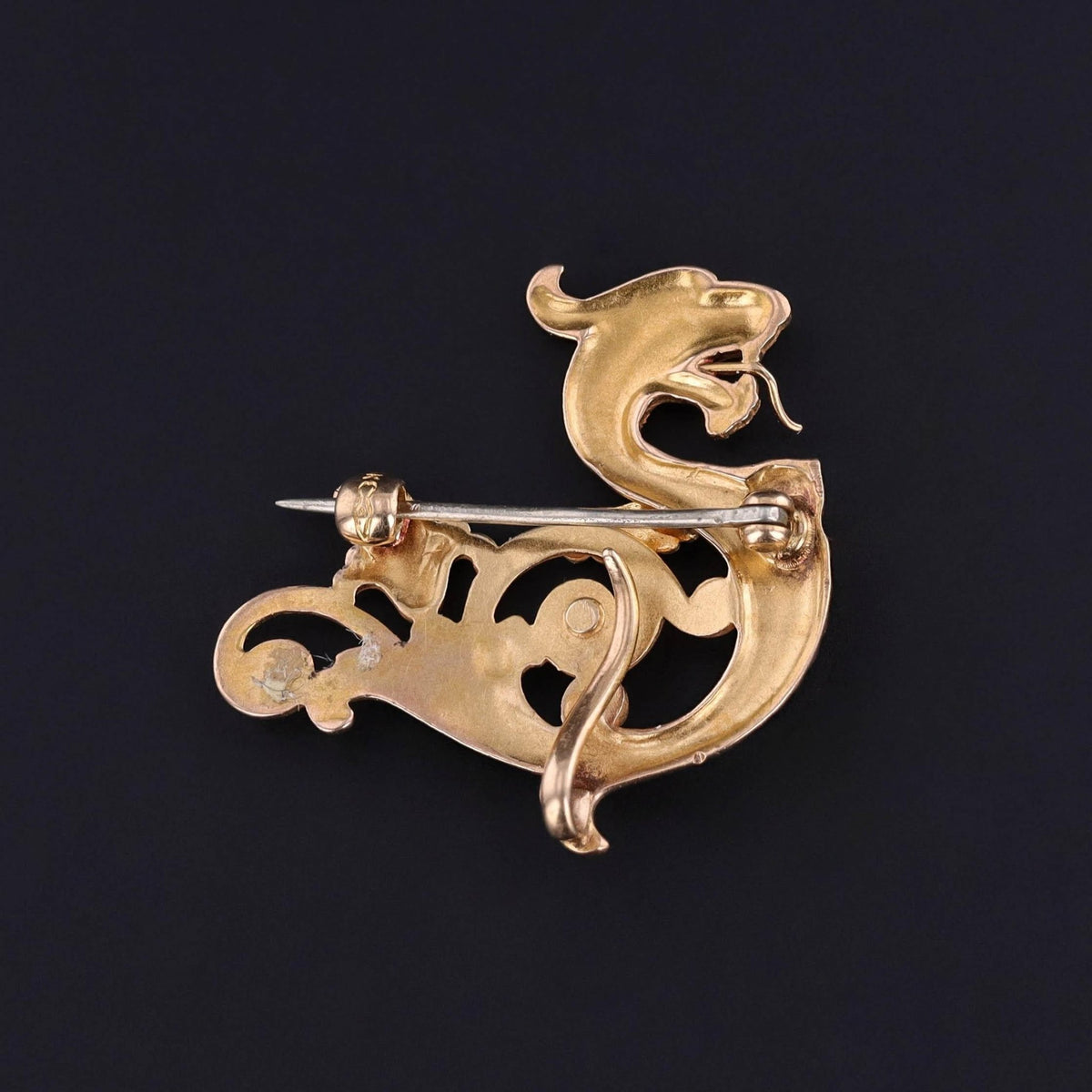 Antique Griffin Brooch of 14k Gold - Trademark Antiques
