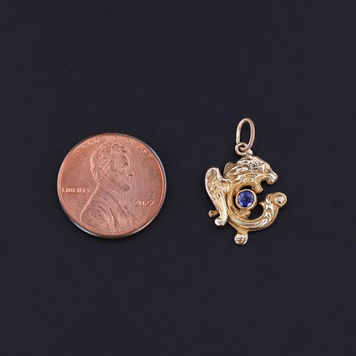 Antique Griffin Charm of 10k Gold - Trademark Antiques