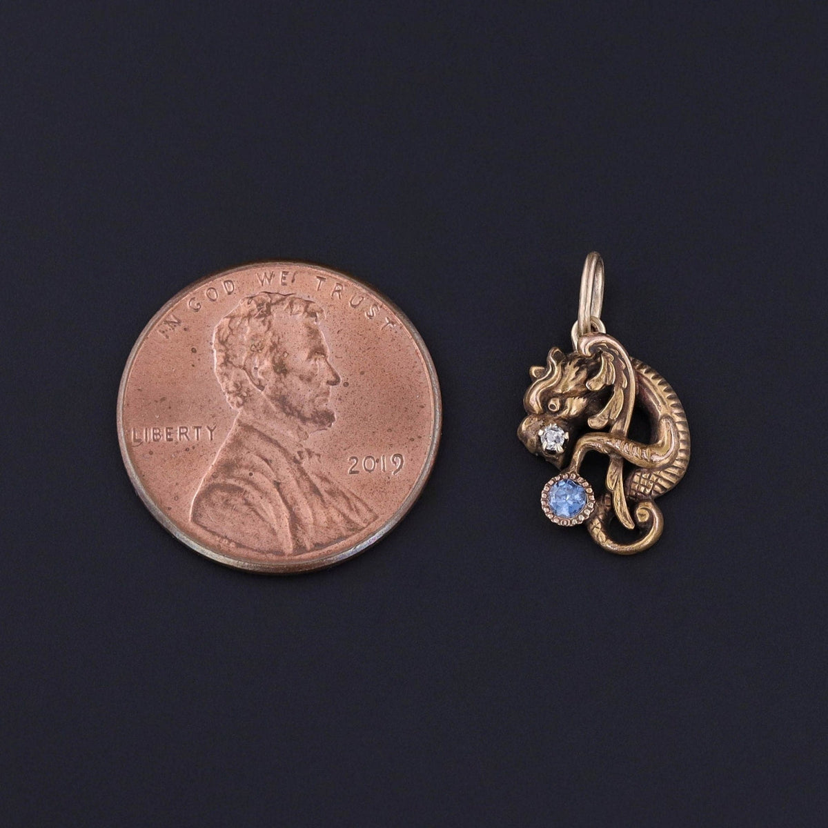 Antique Griffin Charm of 14k Gold - Trademark Antiques