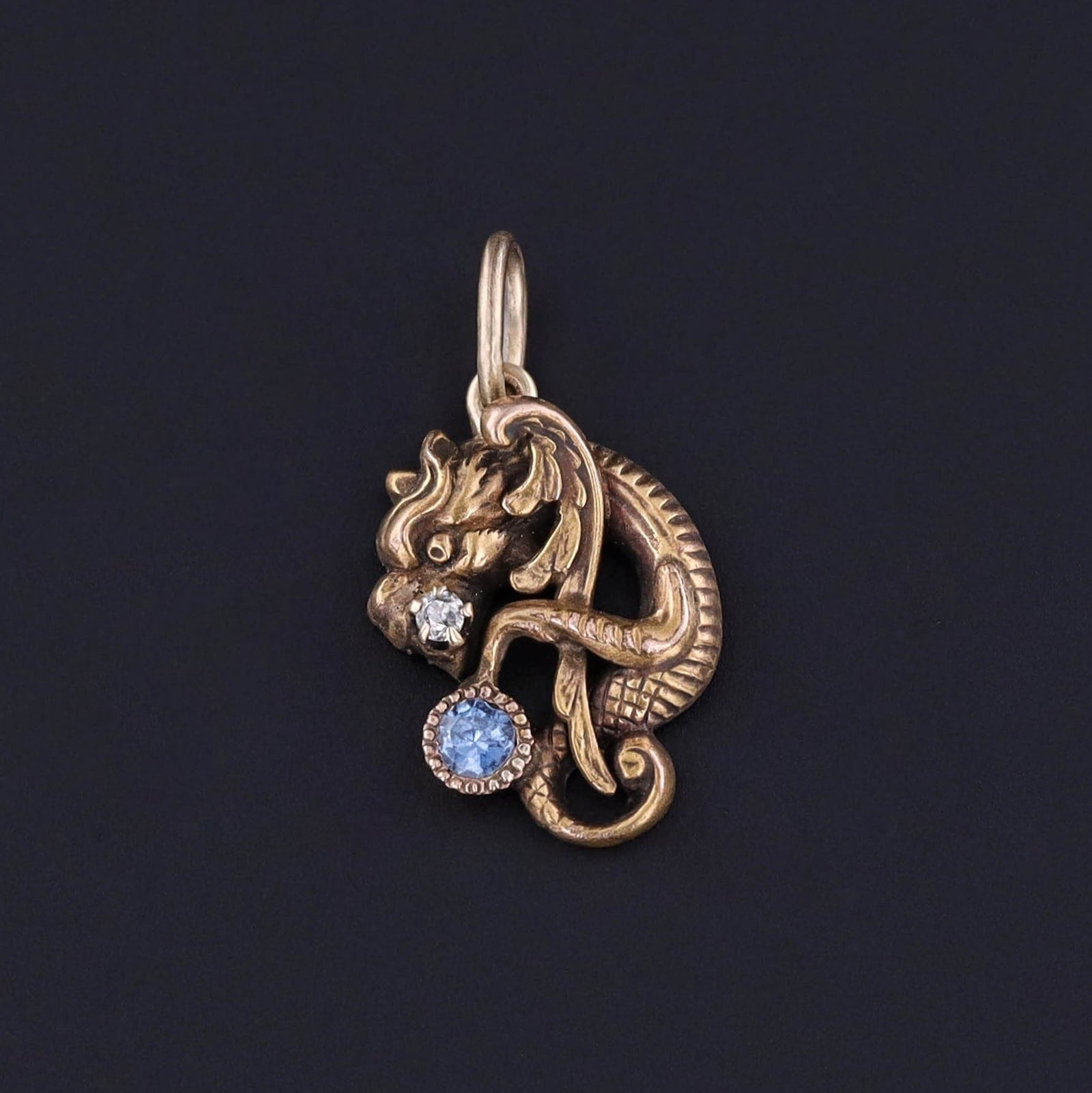 Antique Griffin Charm of 14k Gold - Trademark Antiques