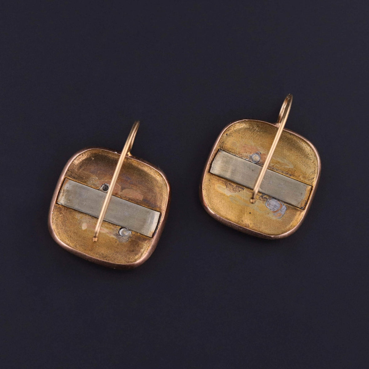 Antique Griffin Conversion Earrings of 14k Gold - Trademark Antiques