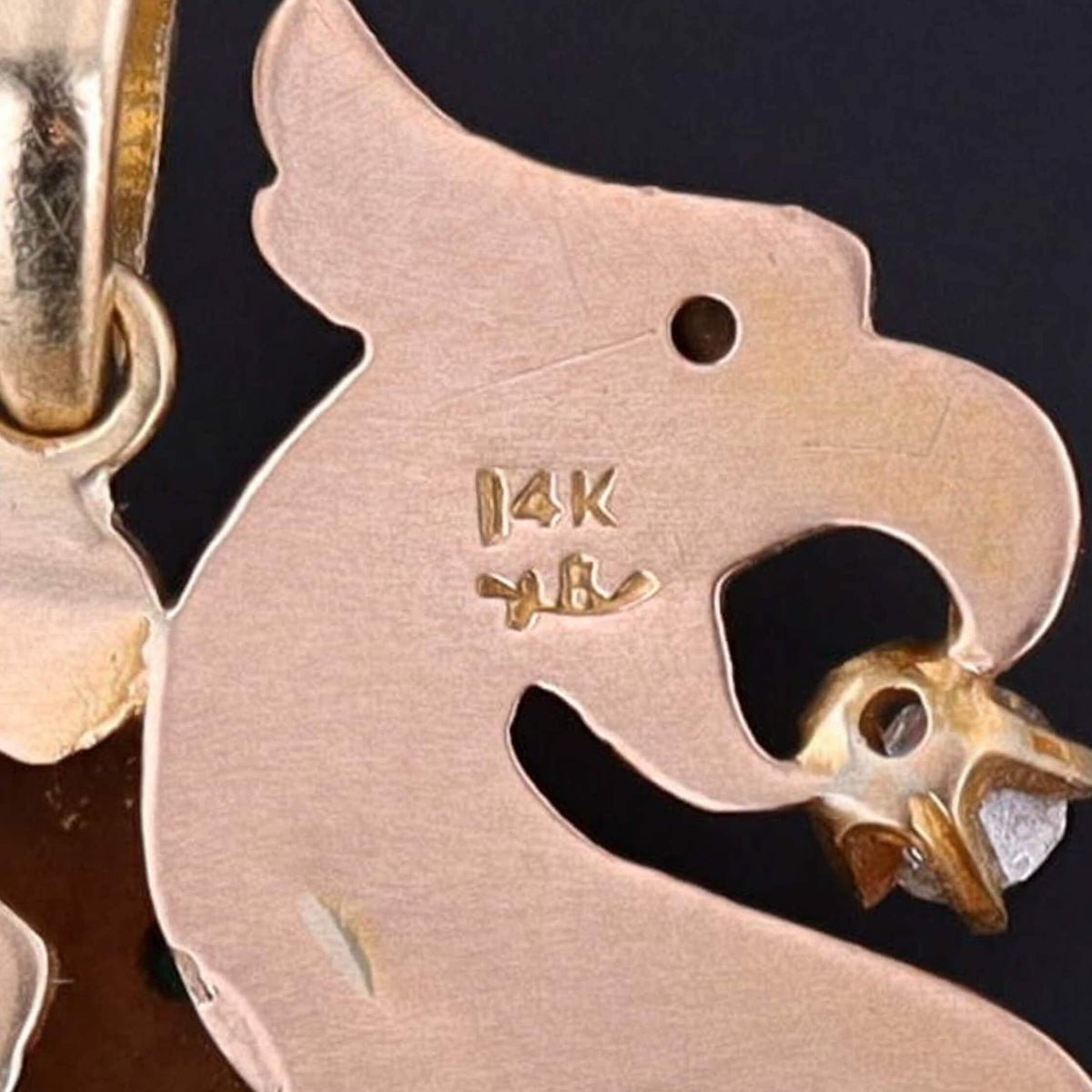 Antique Griffin Pendant of 14k Gold by Riker Brothers - Trademark Antiques