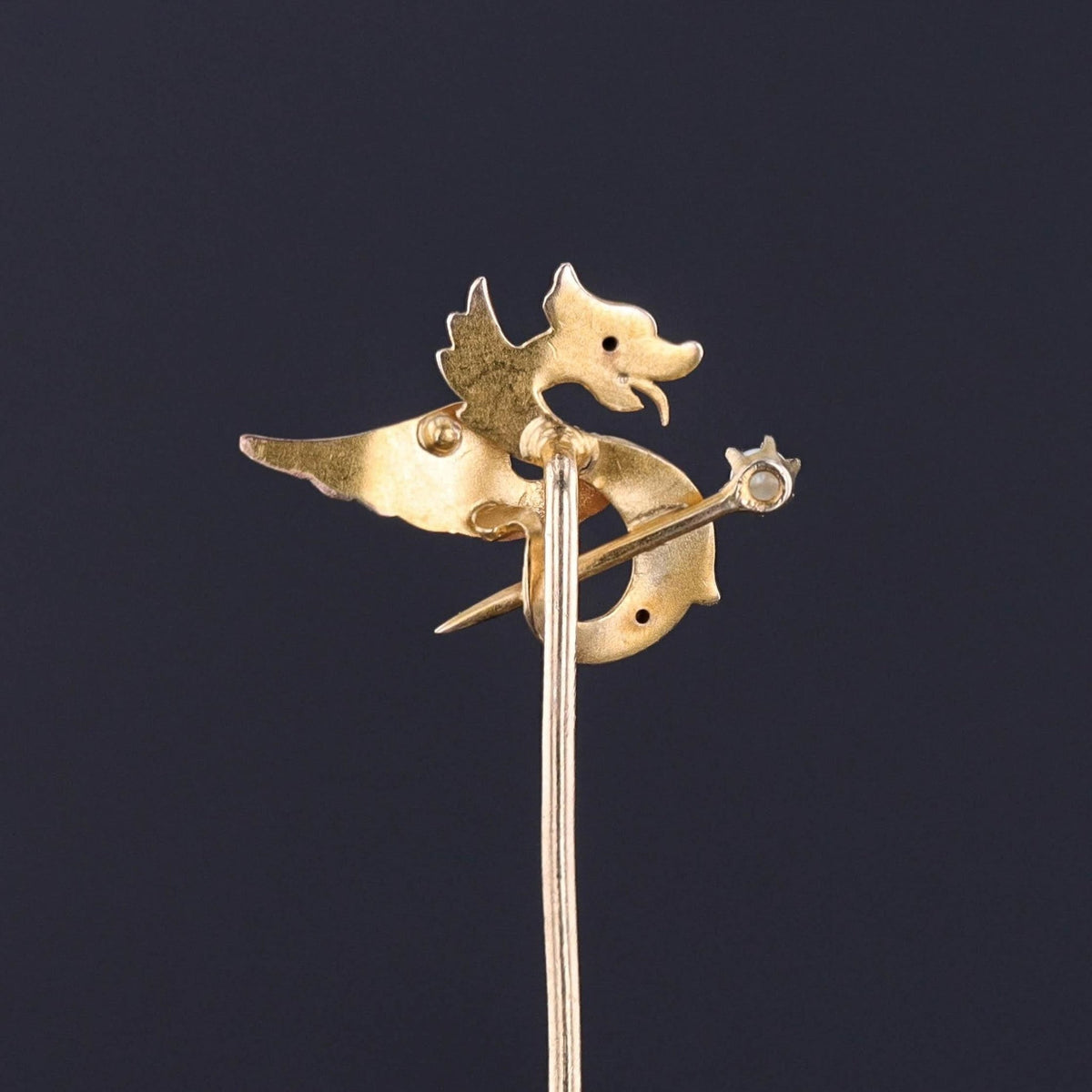 Antique Griffin Stickpin of 14k Gold - Trademark Antiques