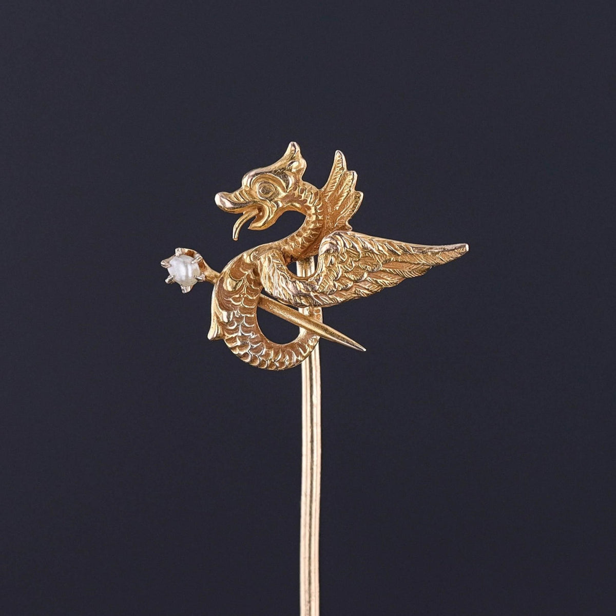 Antique Griffin Stickpin of 14k Gold - Trademark Antiques