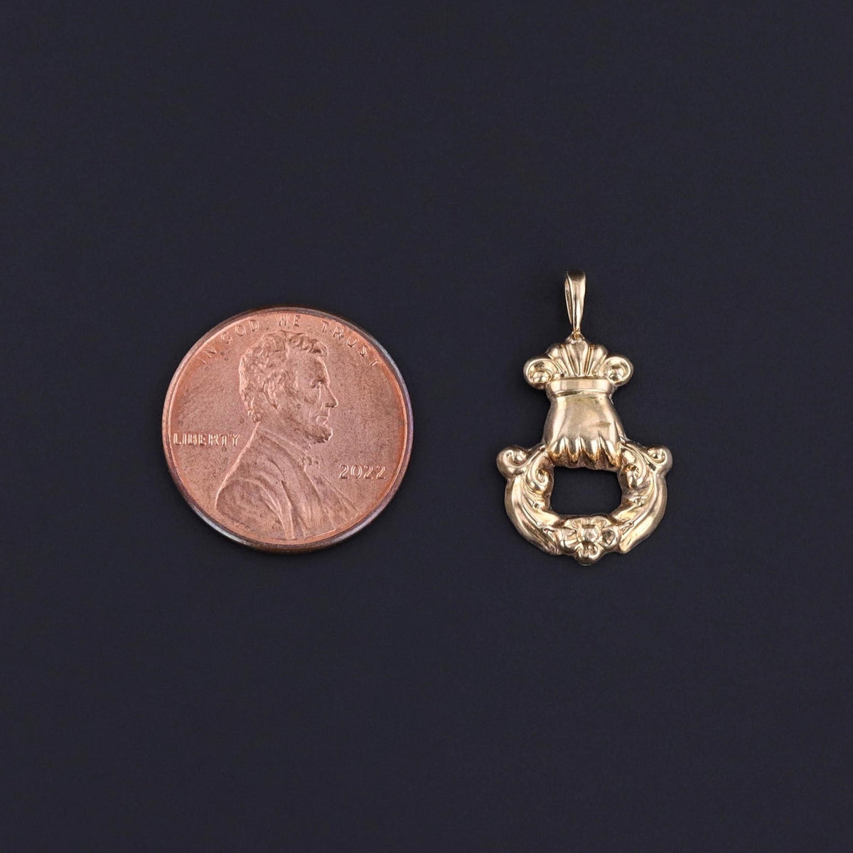 Antique Hand Charm of 14k Gold - Trademark Antiques