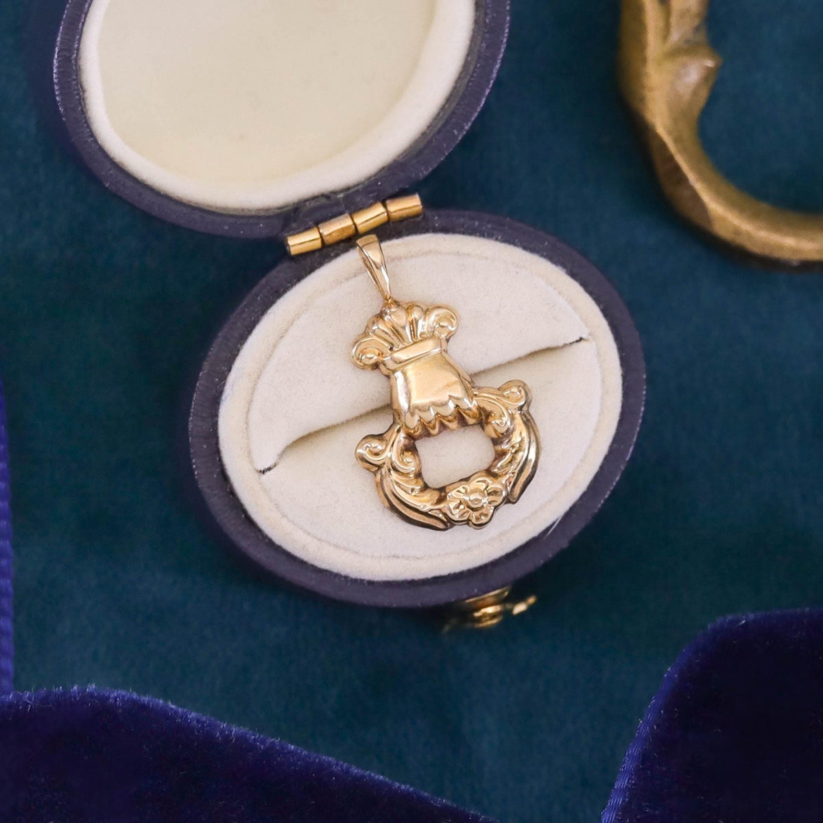 Antique Hand Charm of 14k Gold - Trademark Antiques