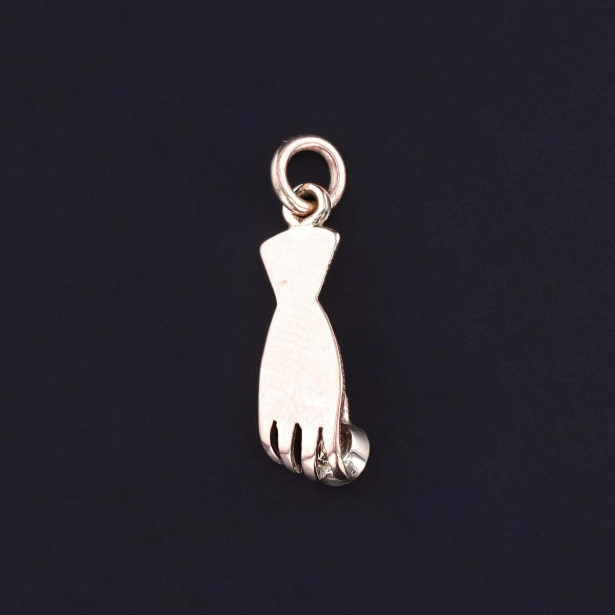 Antique Hand with Diamond Charm of 9ct Gold - Trademark Antiques