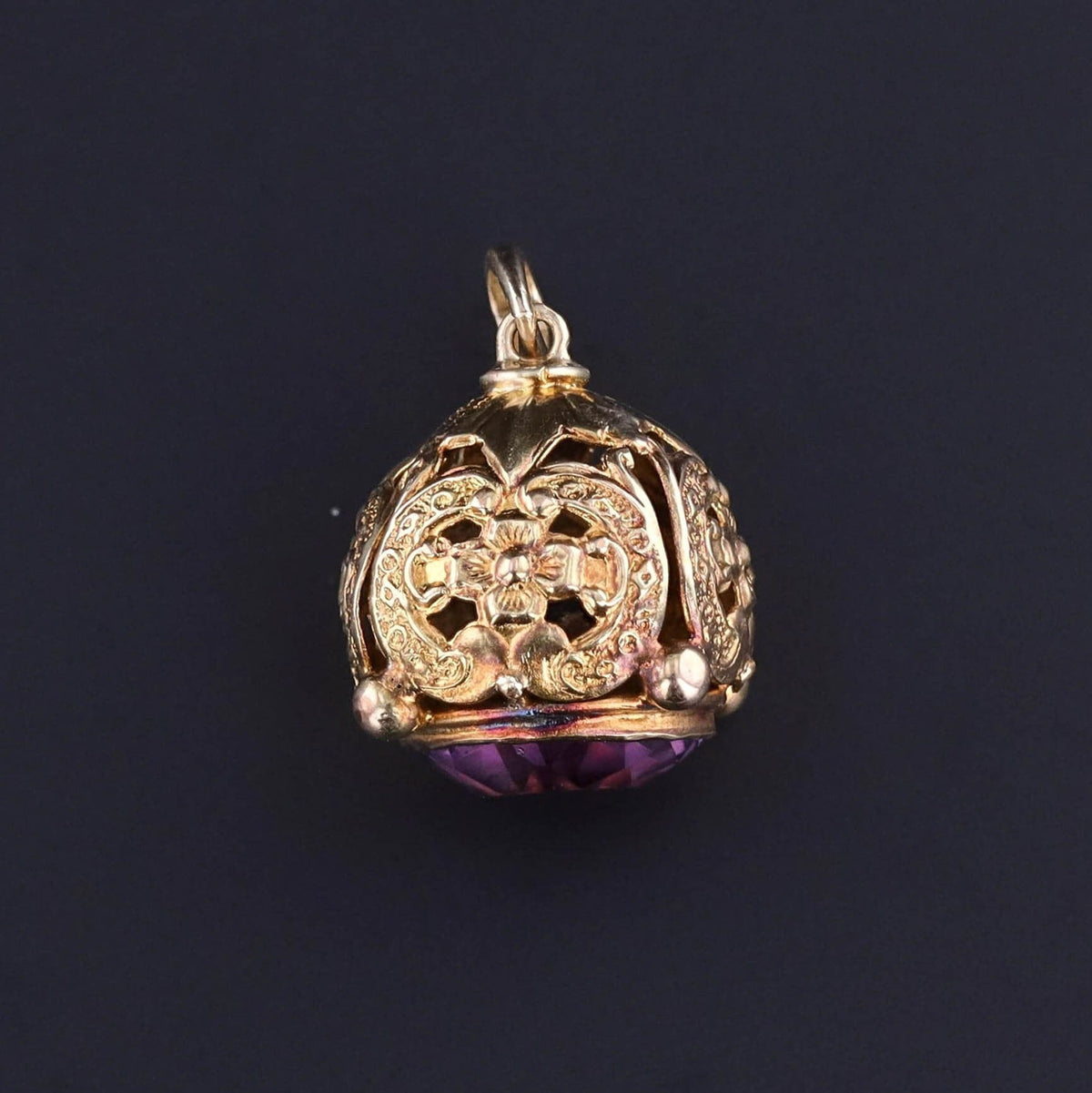 Antique Hat Pin Conversion Pendant of 10k Gold - Trademark Antiques