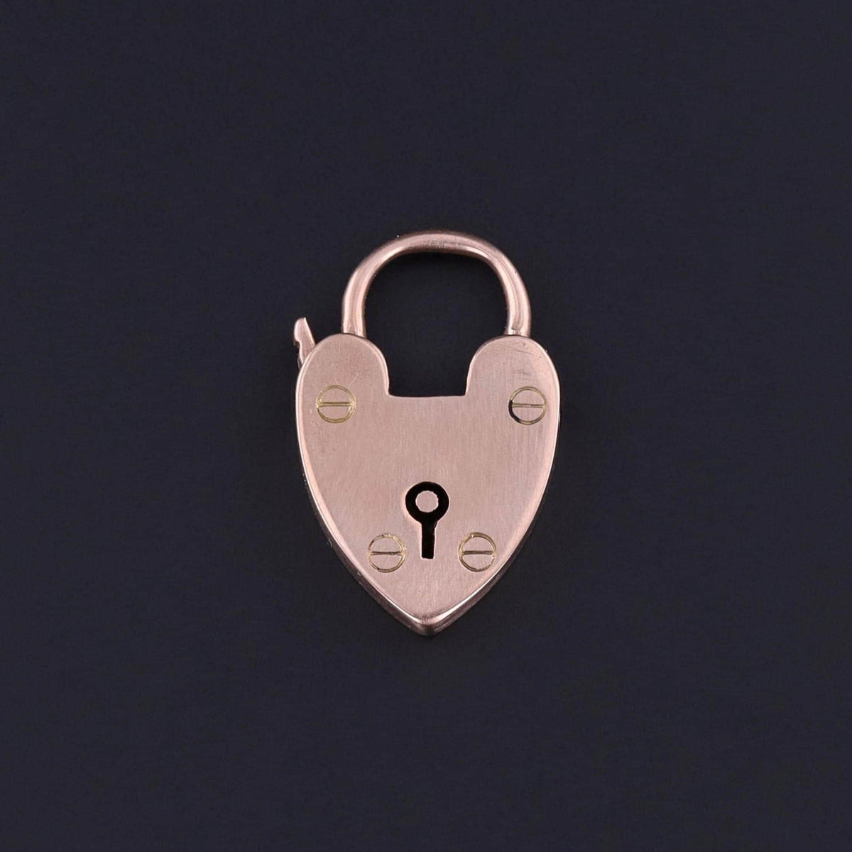 Antique Heart Lock Pendant or Clasp of 9ct Gold - Trademark Antiques