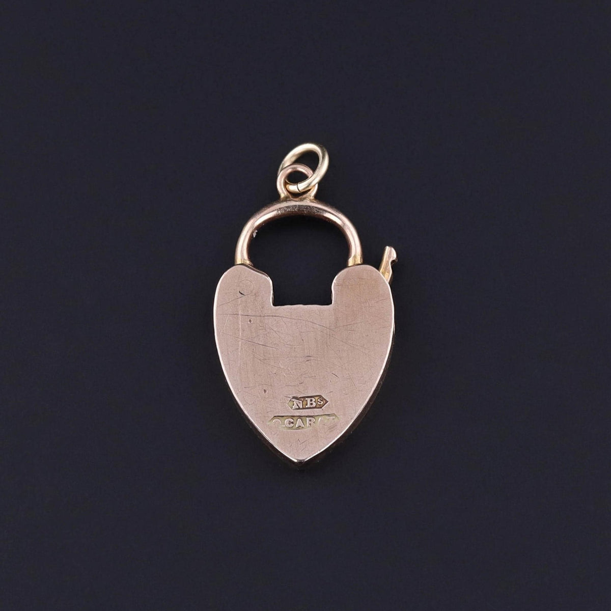 Antique Heart Padlock Pendant of 9ct Gold - Trademark Antiques