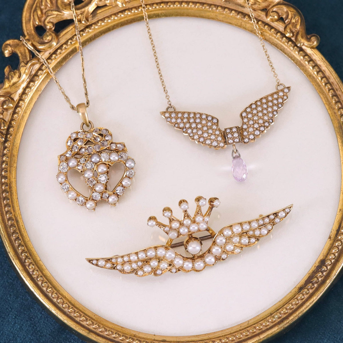 Antique Heart Pendant of 18k Gold with Optional 14k Chain - Trademark Antiques