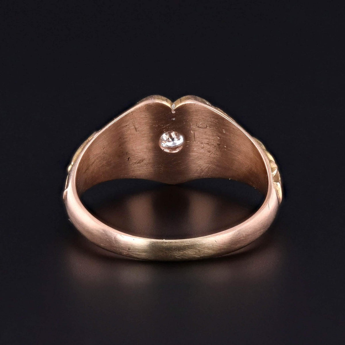 Antique Heart Signet Ring of 10k Gold - Trademark Antiques