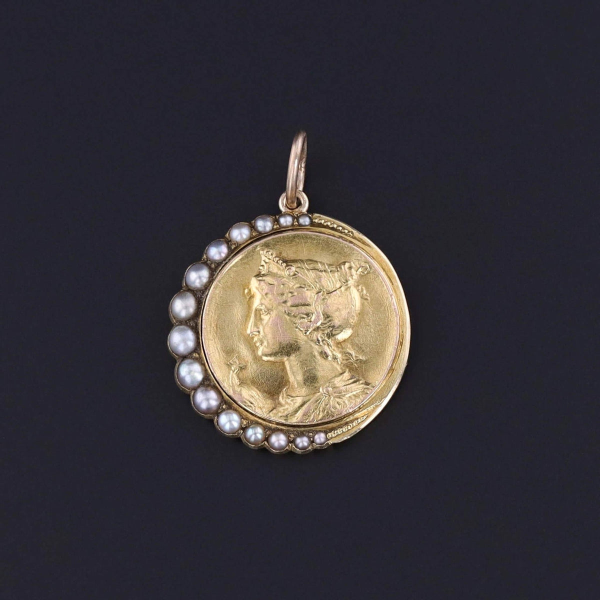 Antique Hera Pendant of 14k Gold - Trademark Antiques