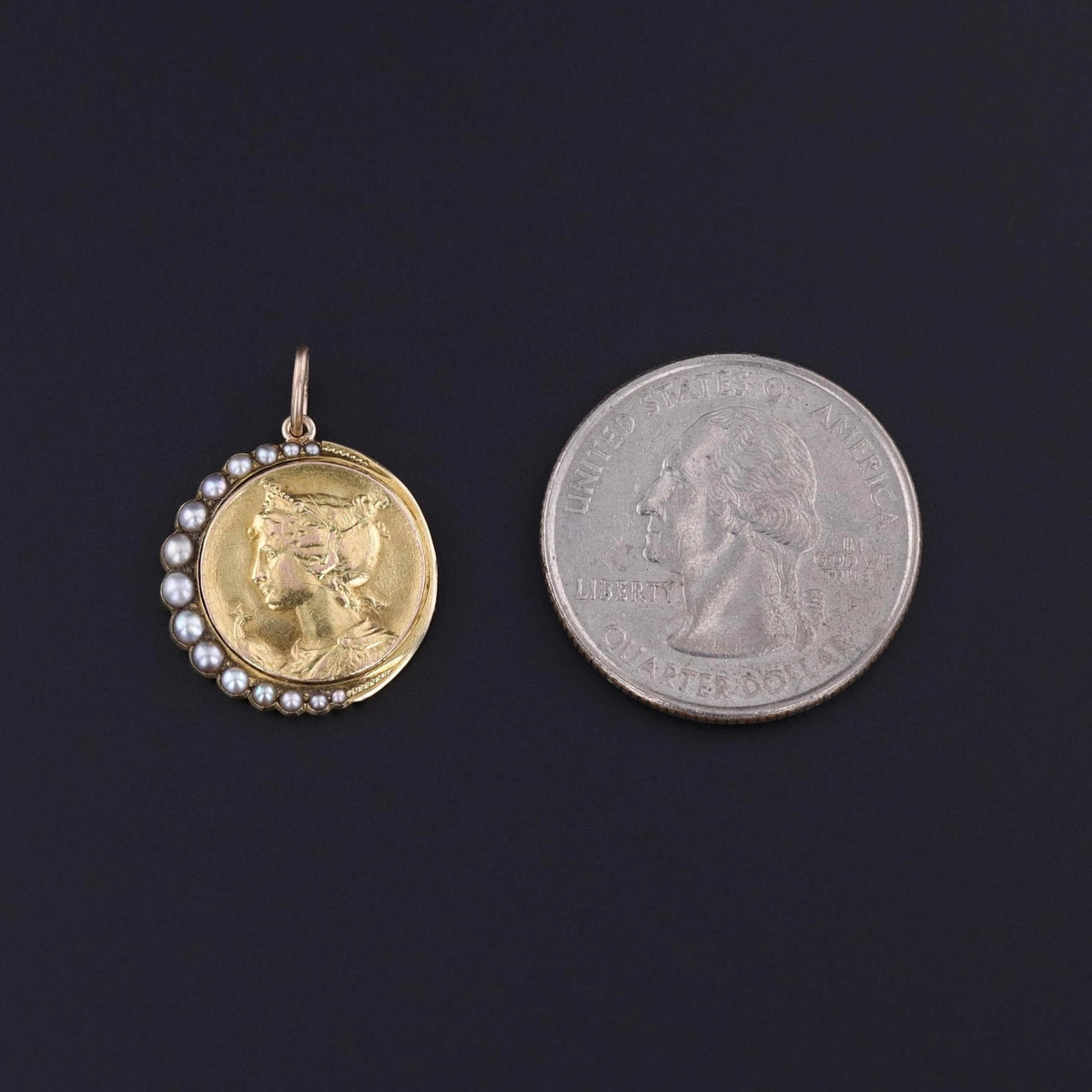 Antique Hera Pendant of 14k Gold - Trademark Antiques