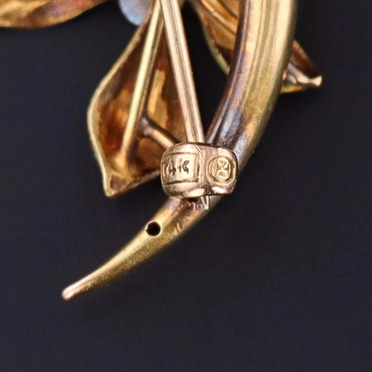Antique Honeymoon Pin of 14k Gold - Trademark Antiques