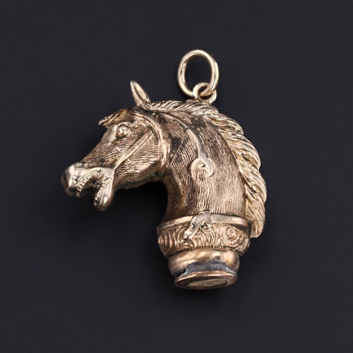 Antique Horse Head Pendant of 14k Gold - Trademark Antiques