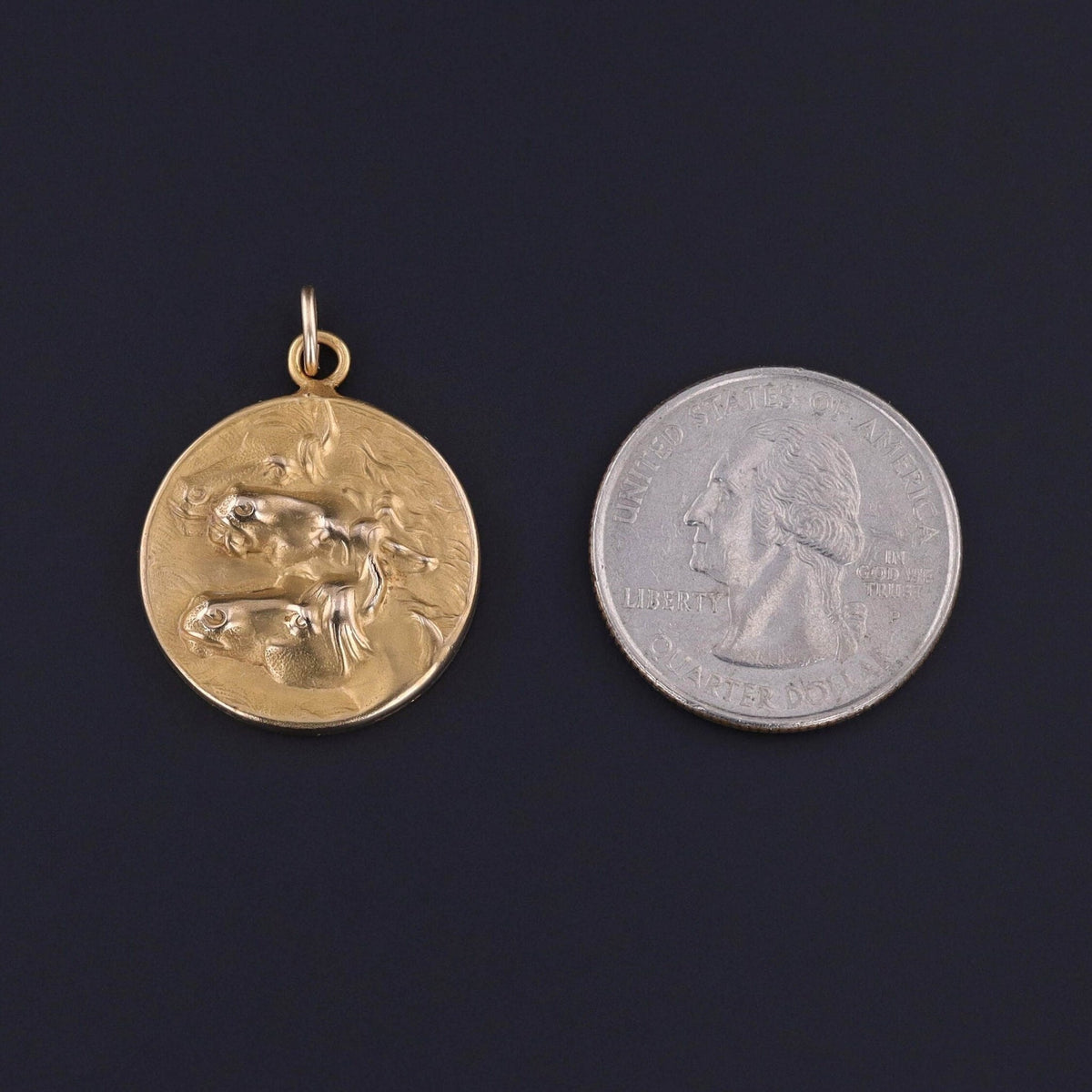Antique Horse Pendant of 14k Gold - Trademark Antiques