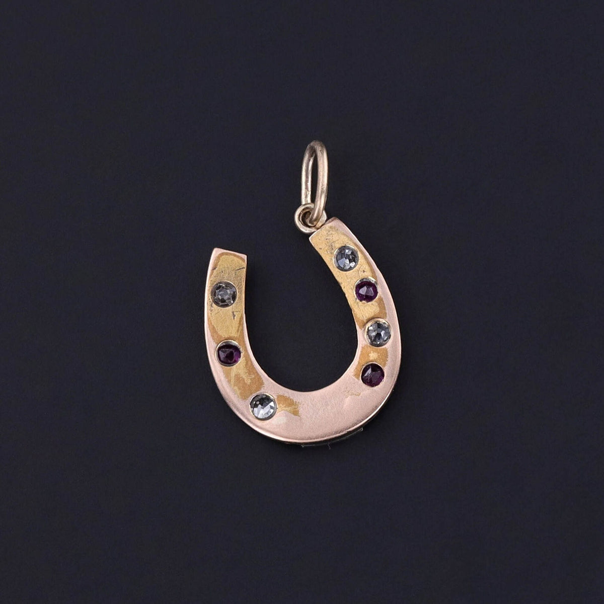 Antique Horseshoe Charm of 14k Gold - Trademark Antiques
