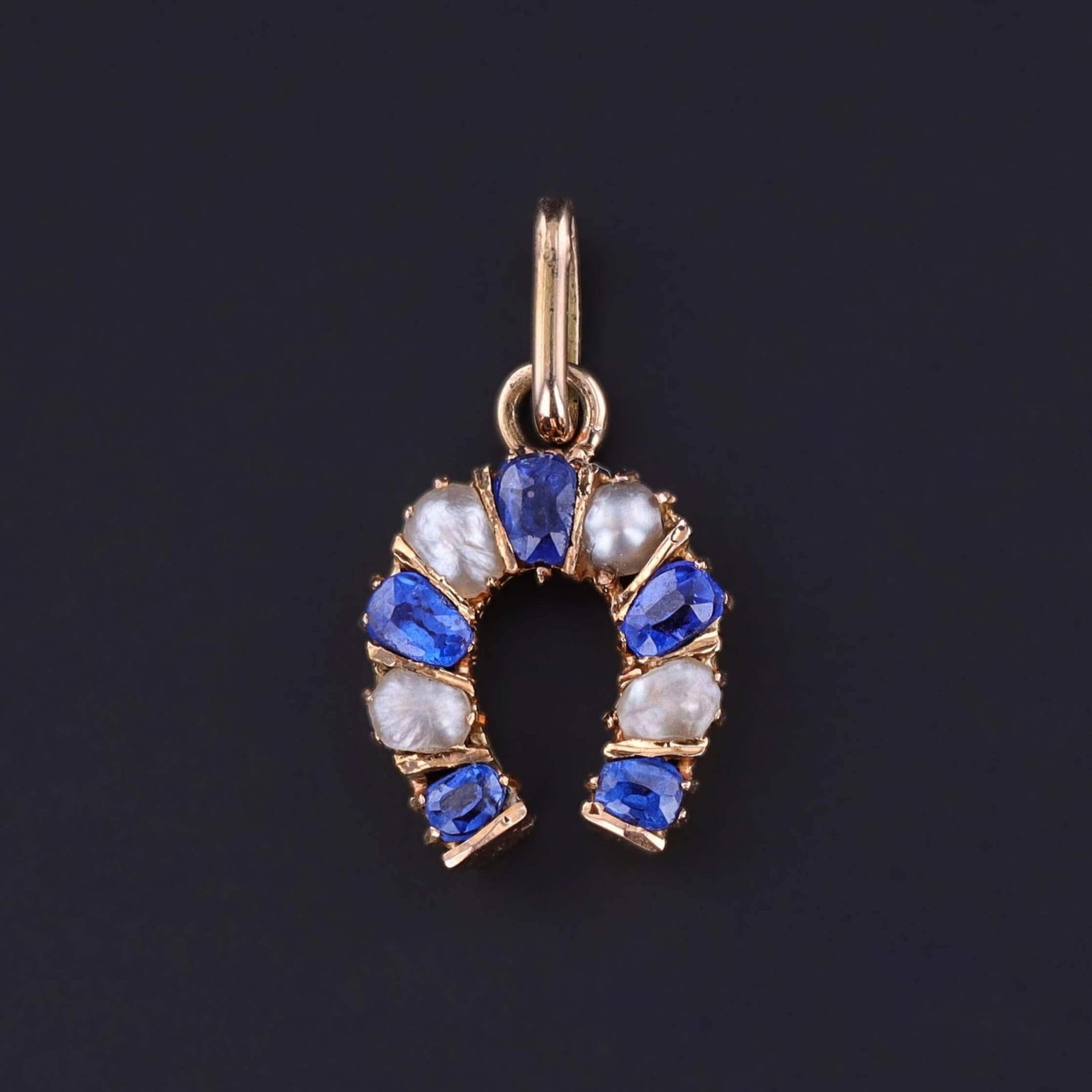 Antique Horseshoe Charm of 18k Gold - Trademark Antiques