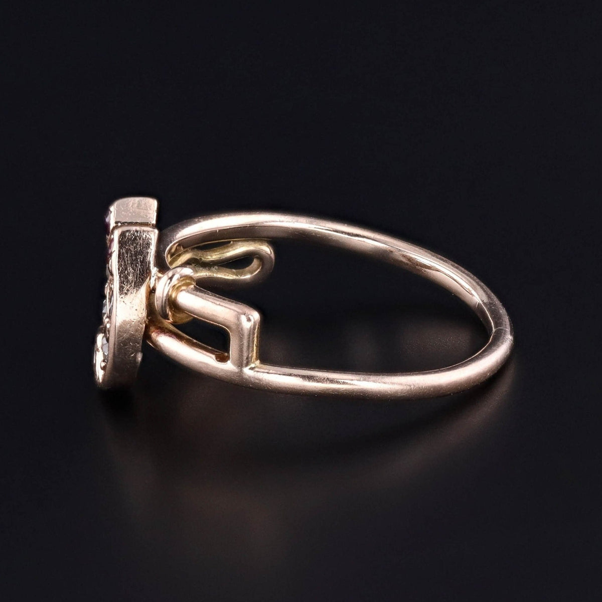 Antique Horseshoe Conversion Ring of 14k Gold - Trademark Antiques