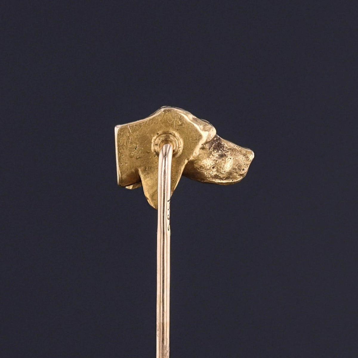 Antique Hound Dog Stickpin of 14k Gold - Trademark Antiques