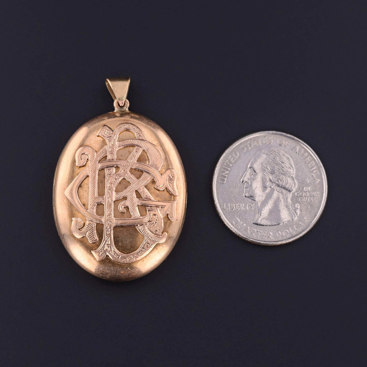 Antique Initial Locket of 10k Gold - Trademark Antiques