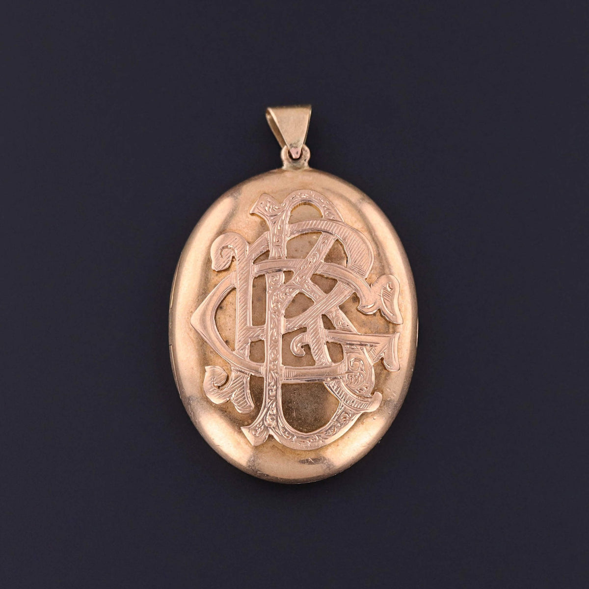 Antique Initial Locket of 10k Gold - Trademark Antiques