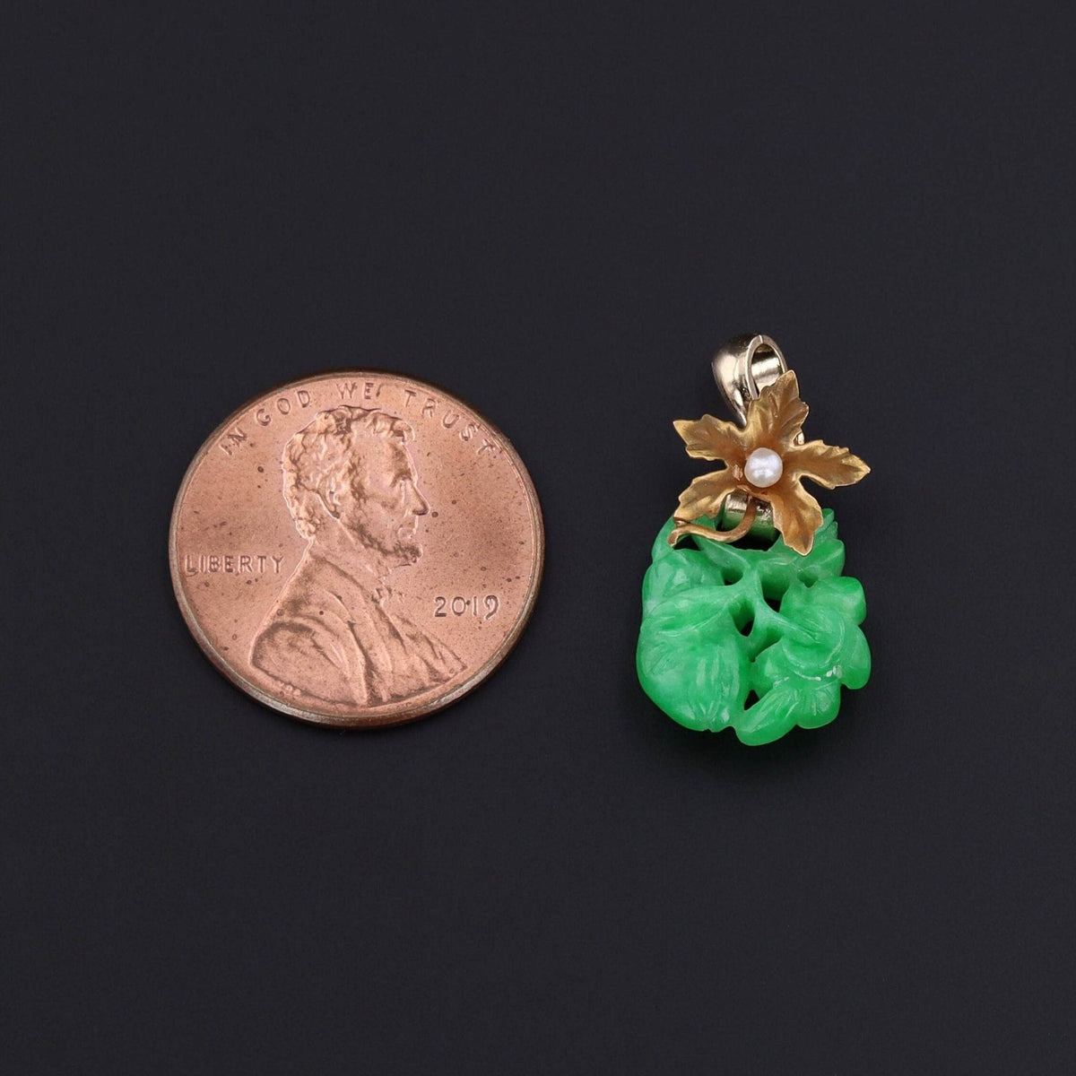 Antique Jade Conversion Pendant of 14k Gold - Trademark Antiques